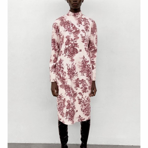 *NWT* Zara Printed Soft Dress - Picture 2 of 13